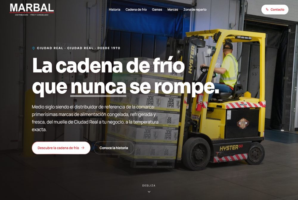 Web de MARBAL Frío