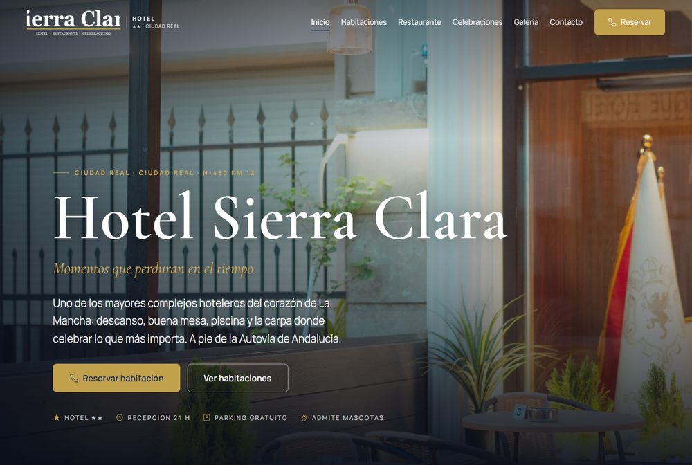 Web de Hotel Sierra Clara